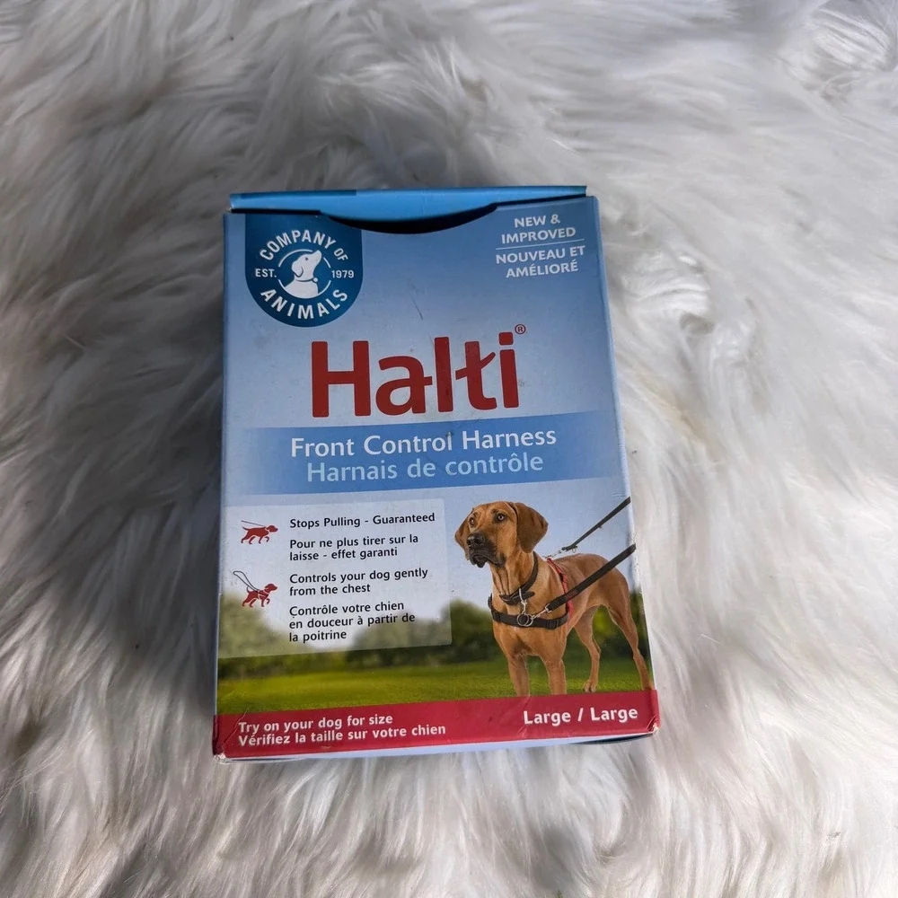 Halti Front Control No Pull Dog Harness Red Black Large Company of Animals